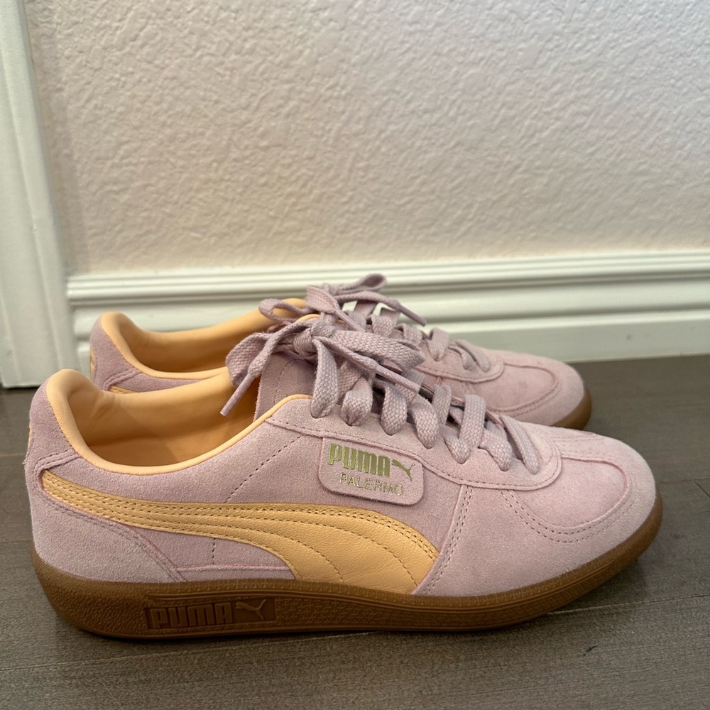 lavender and orange puma palermo EUR size 40.5, US size 9.5